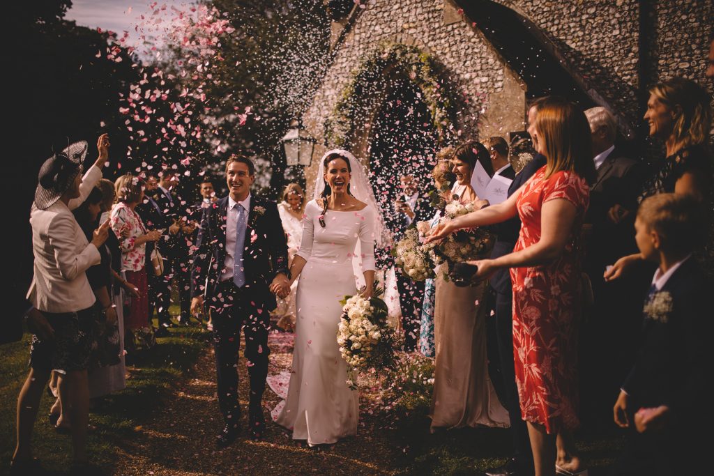Hampshire Wedding photography Confetti Shot