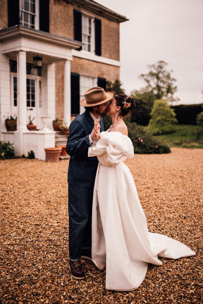 Jesus Piero Wedding Dress Preston court barn wedding